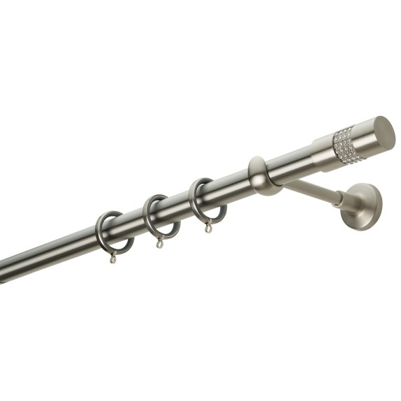 Κουρτινόβεργα Zogometal Easy Line E4134 Νίκελ Ματ Με Άκρα...