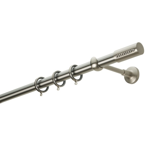 Κουρτινόβεργα Zogometal Easy Line E4135 Νίκελ Ματ Με Άκρα...