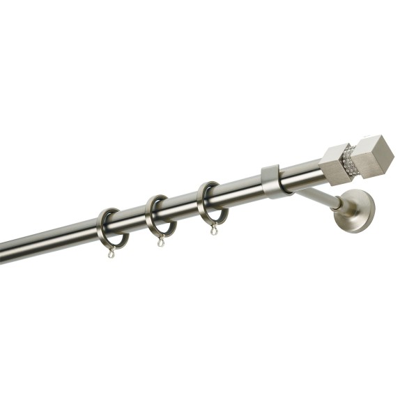 Κουρτινόβεργα Zogometal Easy Line E4136 Νίκελ Ματ Με Άκρα...