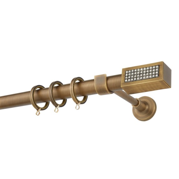 Κουρτινόβεργα Zogometal Easy Line E4138 Μπρονζέ Με Άκρα...