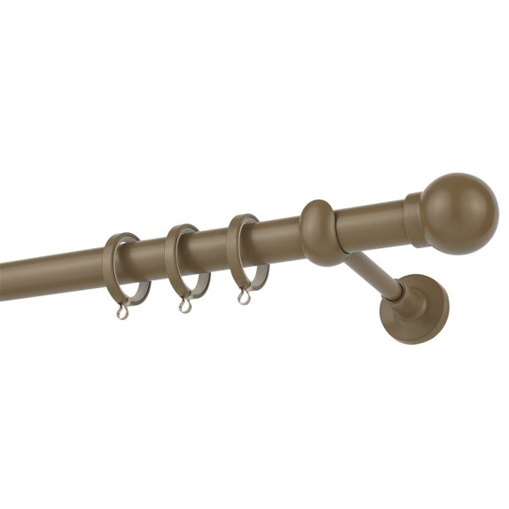 Κουρτινόβεργα Zogometal Color More Mat CP0058 Καφέ Ελιάς