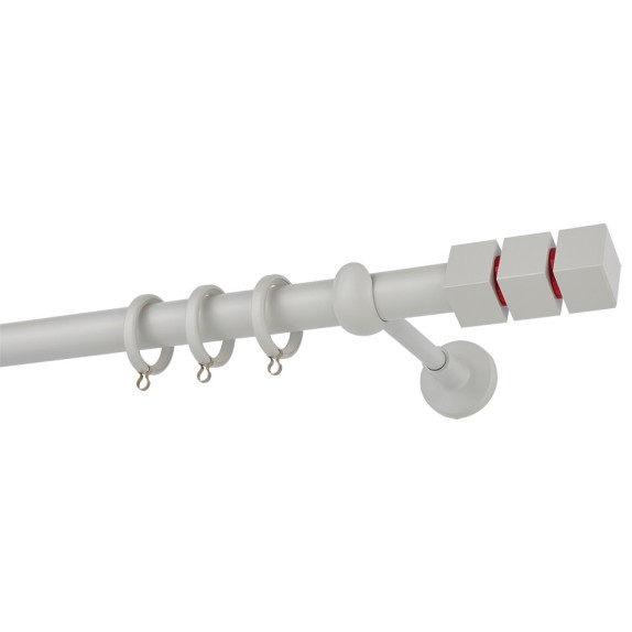 Κουρτινόβεργα Zogometal Color More Mat CP0473 Λευκό Παγου...