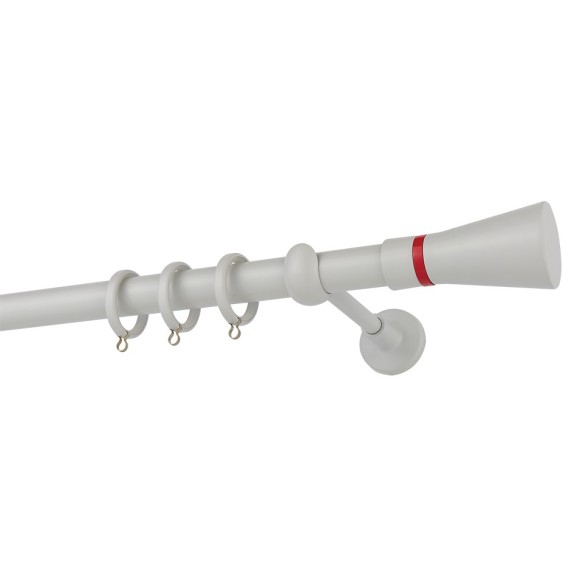 Κουρτινόβεργα Zogometal Color More Mat CP4110 Λευκό Παγου...