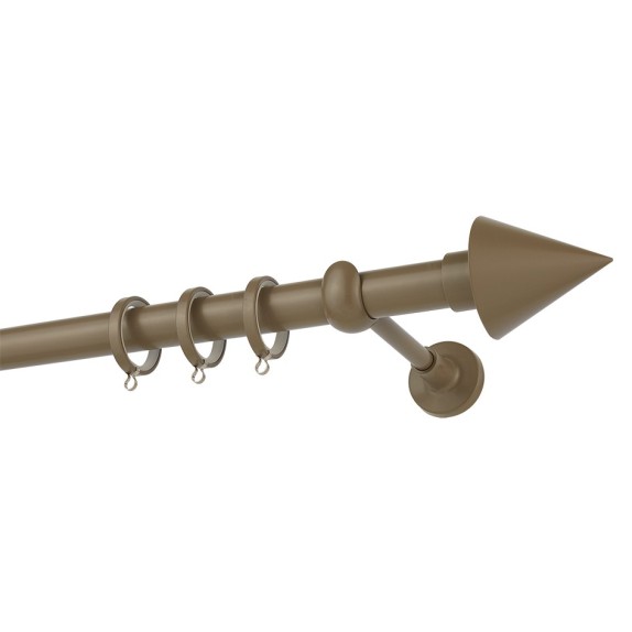 Κουρτινόβεργα Zogometal Color More Mat CP4146 Καφέ Ελιάς