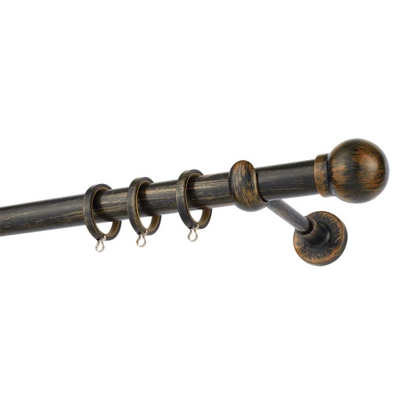 Κουρτινόβεργα Zogometal Rustique Collection R0058 Μαύρο...