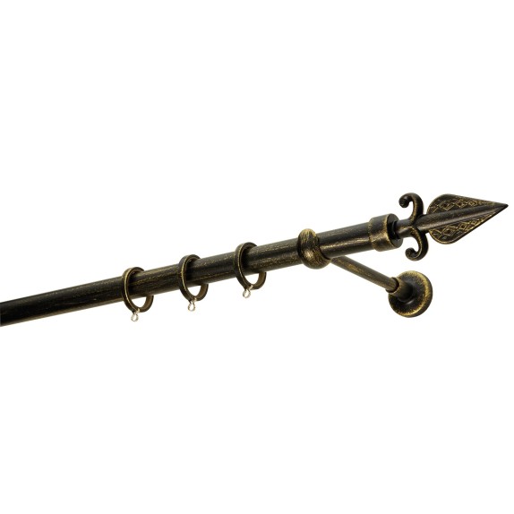  Κουρτινόβεργα Zogometal Rustique Collection R0447 Μαύρο...