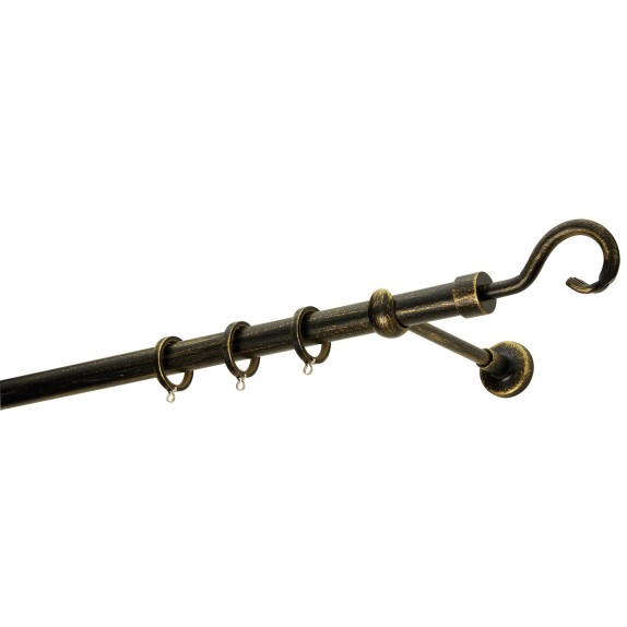  Κουρτινόβεργα Zogometal Rustique Collection R0450 Μαύρο...