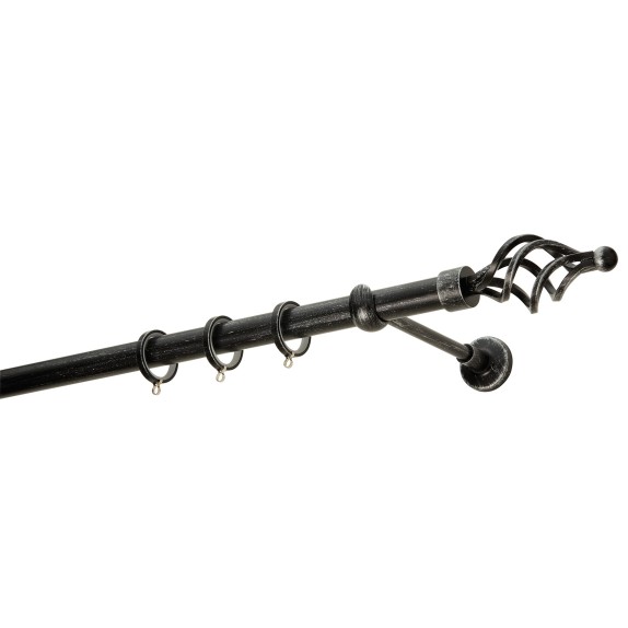 Κουρτινόβεργα Zogometal Rustique Collection R0454 Μαύρο...