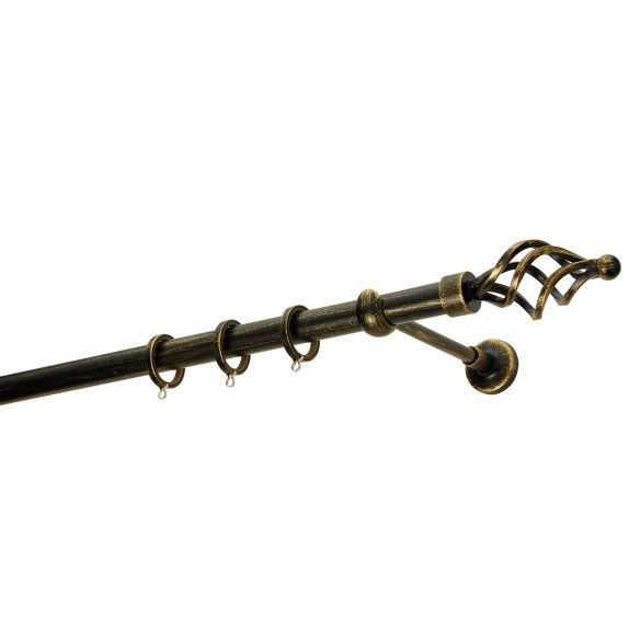  Κουρτινόβεργα Zogometal Rustique Collection R0454 Μαύρο...