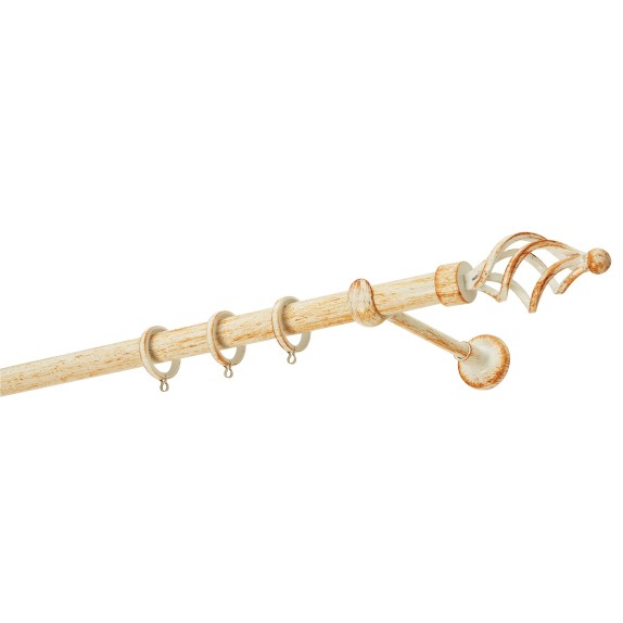 Κουρτινόβεργα Zogometal Rustique Collection R0454 Κρεμ...