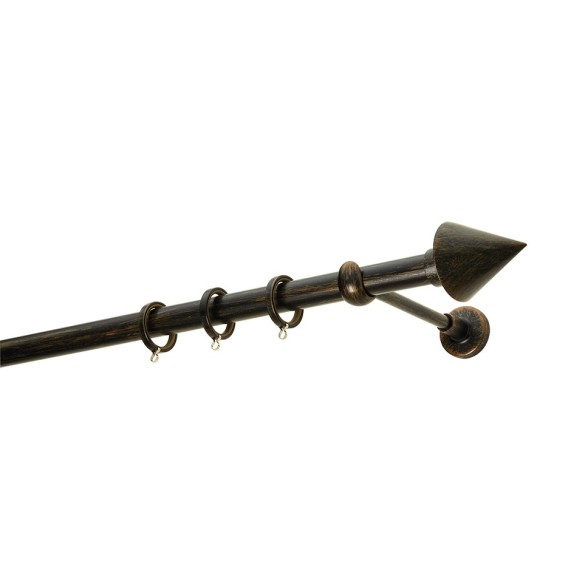 Κουρτινόβεργα Zogometal Rustique Collection R4146 Μαύρο...