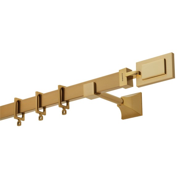 Κουρτινόβεργα Zogometal Flat Collection FC4517 Όρο Ματ/Όρο