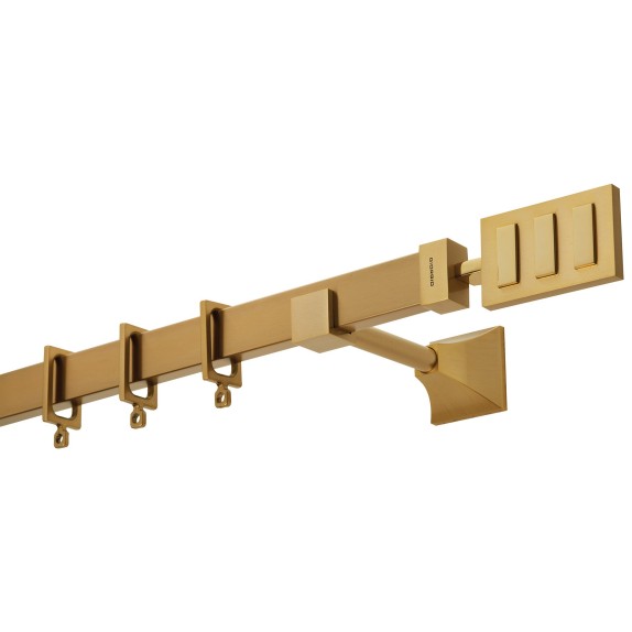 Κουρτινόβεργα Zogometal Flat Collection FC4519 Όρο Ματ/Όρο