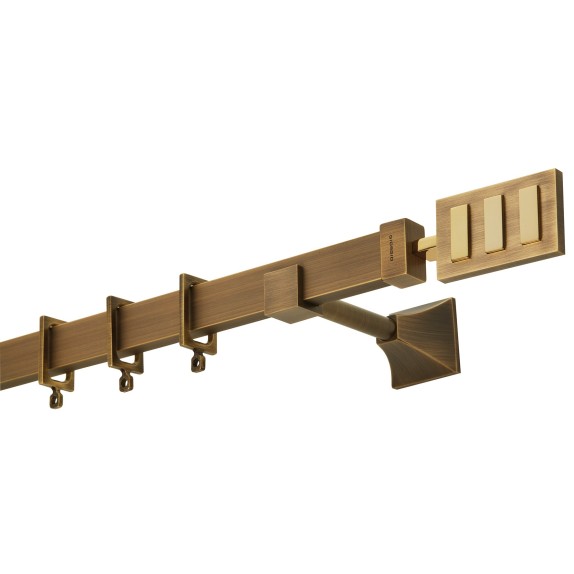 Κουρτινόβεργα Zogometal Flat Collection FC4519 Μπρονζέ/Όρο