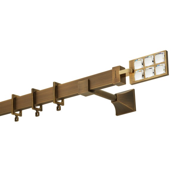 Κουρτινόβεργα Zogometal Flat Collection Με Κρύσταλλα...