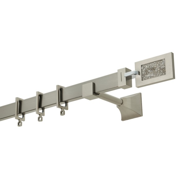  Κουρτινόβεργα Zogometal Flat Collection Με Κρύσταλλα...