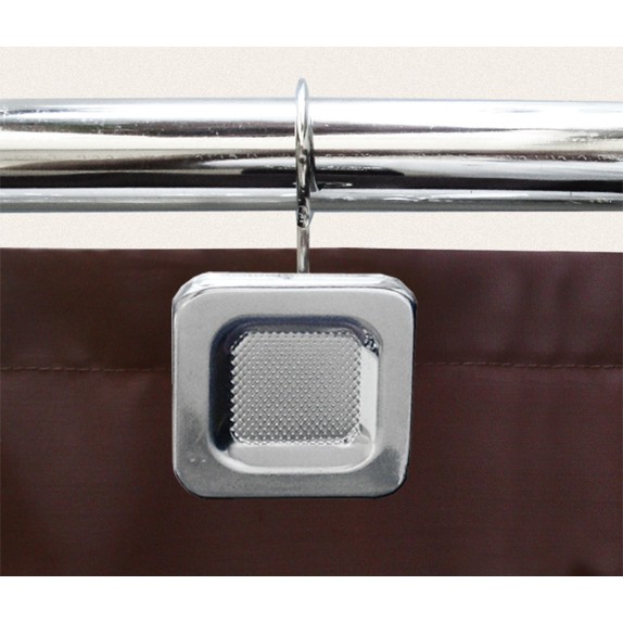 Σετ 12 Κρίκοι Κουρτίνας Μπάνιου San Lorentzo Caree Chrome