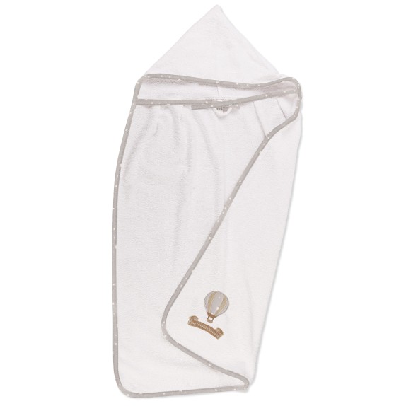 Κάπα Μπουρνούζι Dimcol Αερόστατο 05 Λευκό/Γκρι 80x80