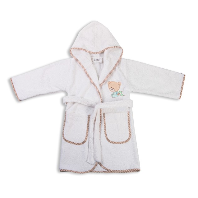 Μπουρνούζι Dimcol Happy Bears 21 Λευκό/Μπεζ No2