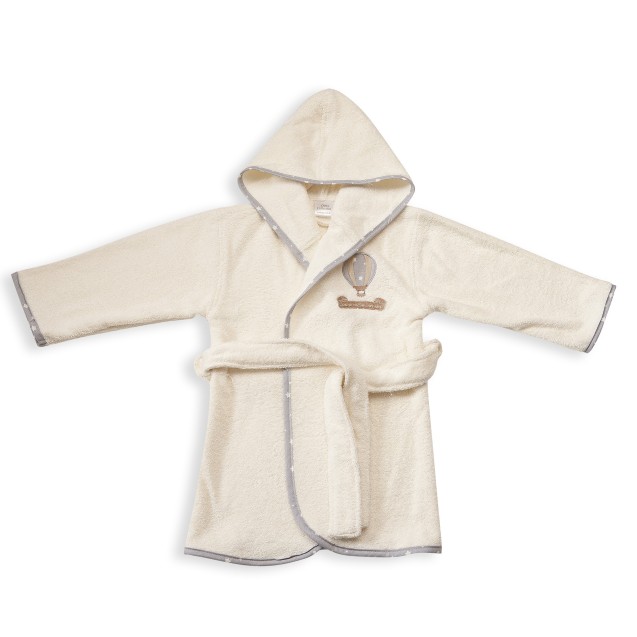 Μπουρνούζι Dimcol Αερόστατο 01 Εκρού/Γκρι No2