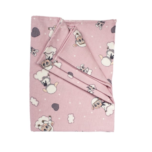 Φανελένια Πάνα Dimcol Προβατάκι 05 Pink 80x80