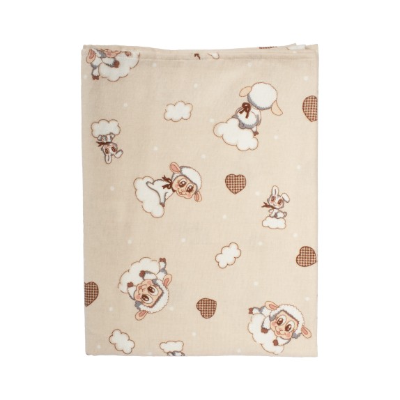 Φανελένια Πάνα Dimcol Προβατάκι 07 Beige 80x80
