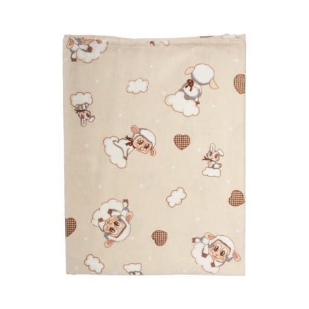 Φανελένια Πάνα Dimcol Προβατάκι 07 Beige 80x80