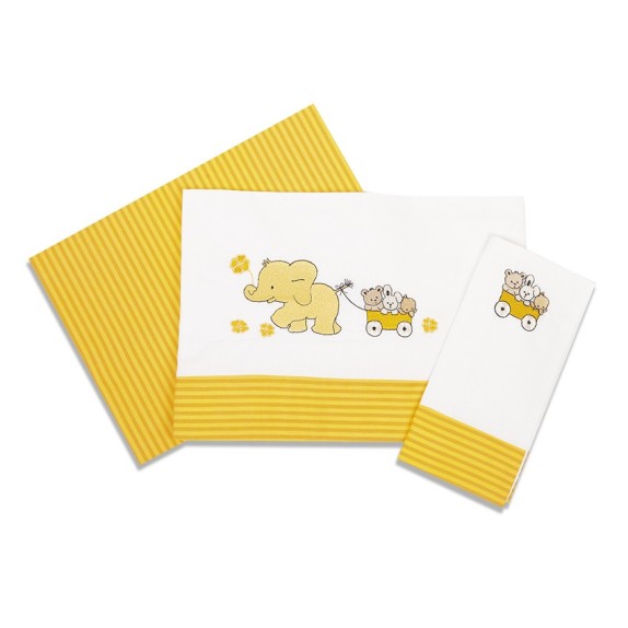 Σετ Σεντόνια Κούνιας Dimcol Ελεφαντάκια 112...