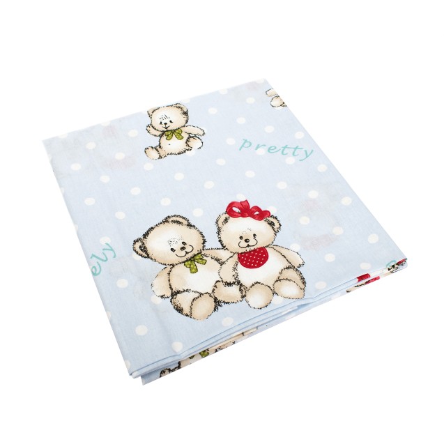 Σεντόνι Λίκνου Dimcol Two Lovely Bears 64 Blue...
