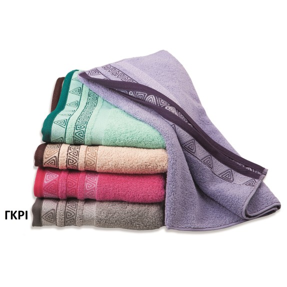 Πετσέτα Προσώπου Dimcol Θάλεια Γκρι 50x90