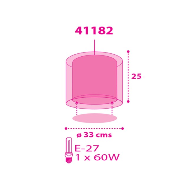 Παιδικό Φωτιστικό Οροφής Μονόφωτο Ango Cuore 41182