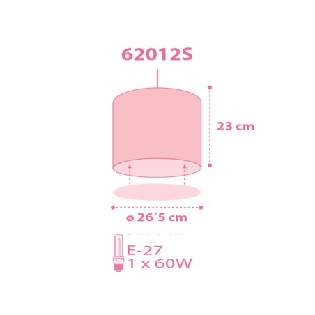 Παιδικό Φωτιστικό Οροφής Μονόφωτο Ango Sweet Dreams Pink 62012 S