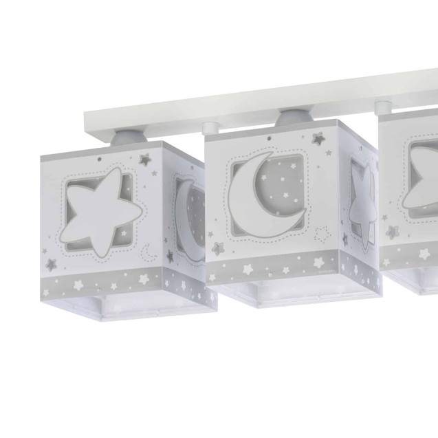 Παιδικό Φωτιστικό Οροφής Τρίφωτο Ango Gray Moon...