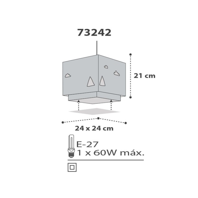 Παιδικό Φωτιστικό Οροφής Μονόφωτο Ango Hello...