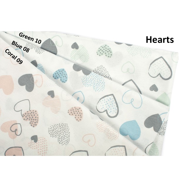 Μαξιλαροθήκη Dimcol Hearts 10 Green 50x70