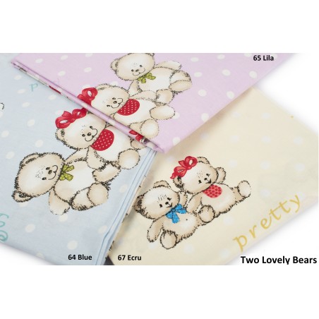 Σετ Σεντόνι Μονό & Μαξιλαροθήκη Dimcol Two Lovely Bears 64 Blue 160x240