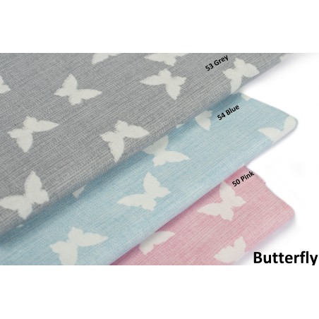 Σετ Σεντόνια Μονά 3 Τεμαχίων Dimcol Butterfly 54 Blue 160x240