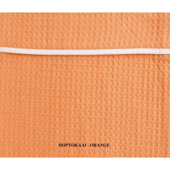 Κουβέρτα Πικέ Υπέρδιπλη Dimcol Πορτακαλί 230x260