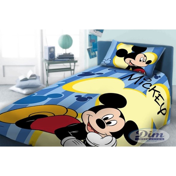 Σετ Παπλωματοθήκη Μονή 2 Τεμαχίων Dimcol Disney Mickey...