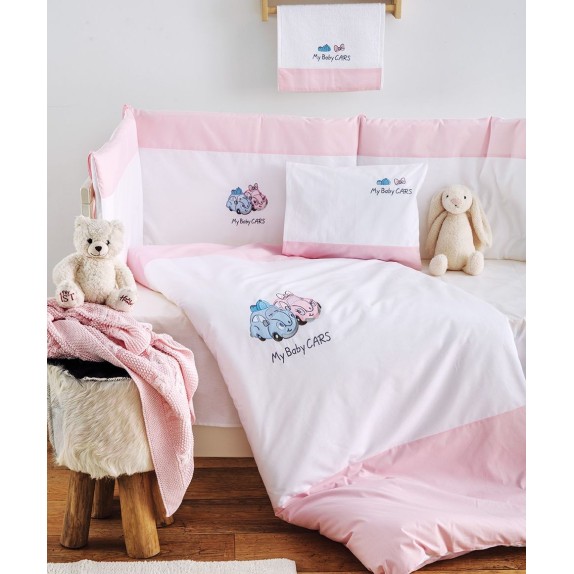 Σετ Κούνιας 3 Τεμαχίων Sb Home My Baby Cars Pink