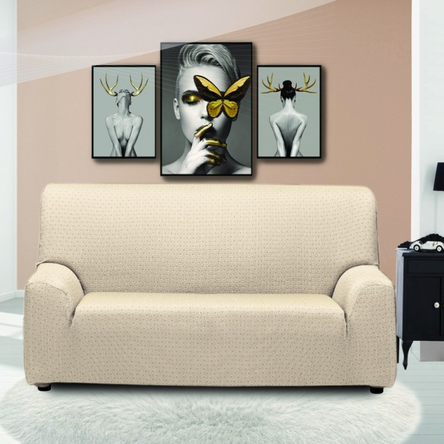 Ελαστικό Κάλυμμα Τετραθέσιου Sb Home Sabrina Cream