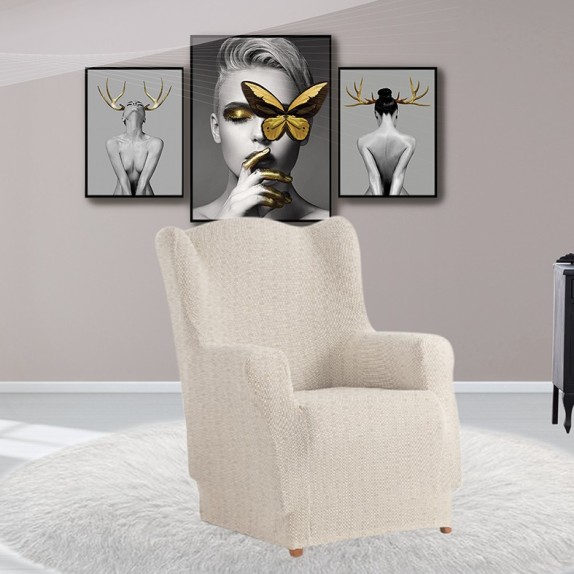 Ελαστικό Κάλυμμα Μπρεζέρας Sb Home Sabrina Cream