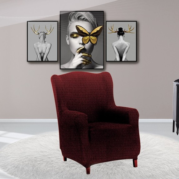 Ελαστικό Κάλυμμα Μπρεζέρας Sb Home Sabrina Bordo