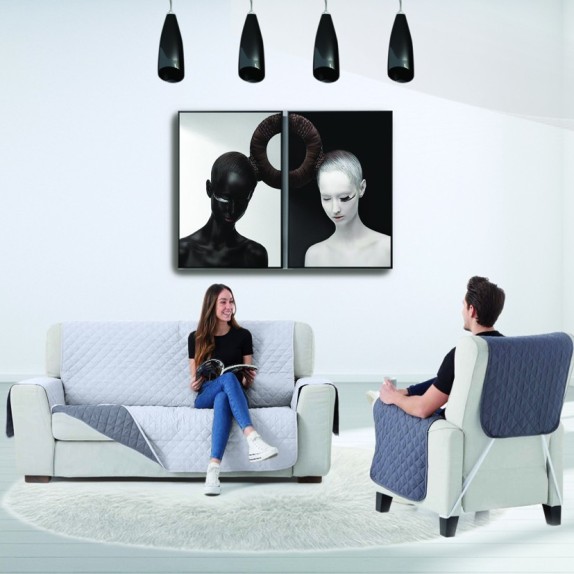 Καπιτονέ Κάλυμμα Διθέσιου Sb Home Nikol Silver 110εκ.