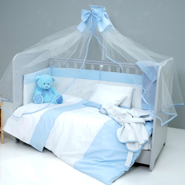 Κουνουπιέρα Κούνιας Sb Home Γαλάζια 180x480