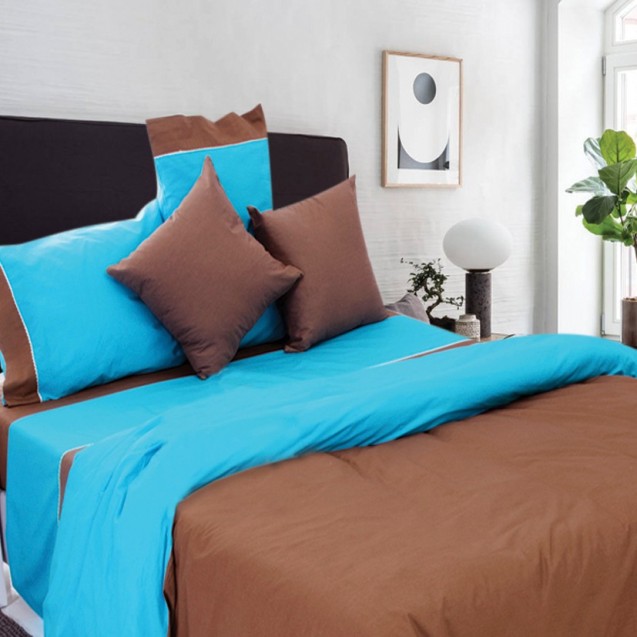 Πάπλωματοθήκη Μονή Sb Home Simi Chocolate 170x240