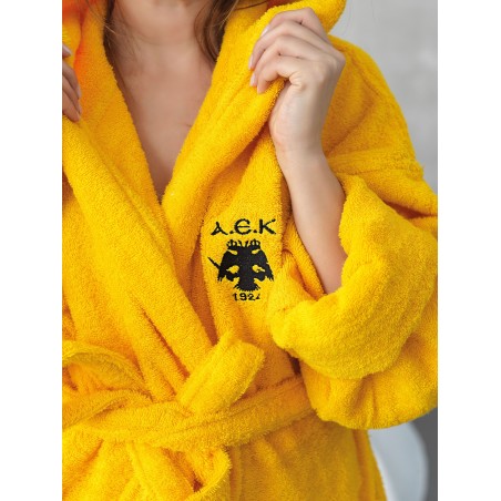 Μπουρνούζι Με Κουκούλα Palamaiki Official Team Licenced AEK Adults