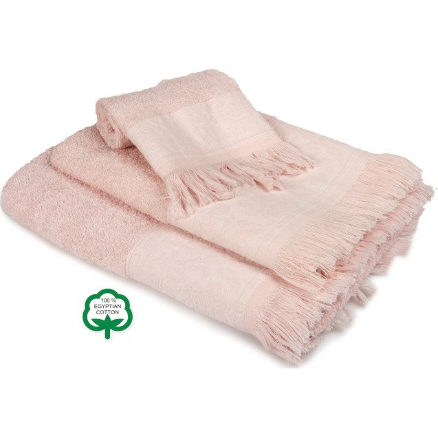 Σετ Πετσέτες 3 Τεμαχίων Dimcol Νέμεσις 13 Ροζ