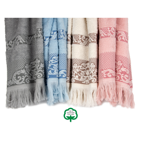 Σετ Πετσέτες 3 Τεμαχίων Dimcol Ίσιδα 03 Σιέλ