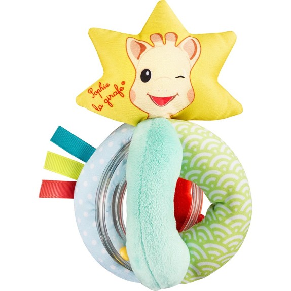  Κουδουνίστρα Πολύχρωμη Με Χάντρες Sophie La Girafe S210207